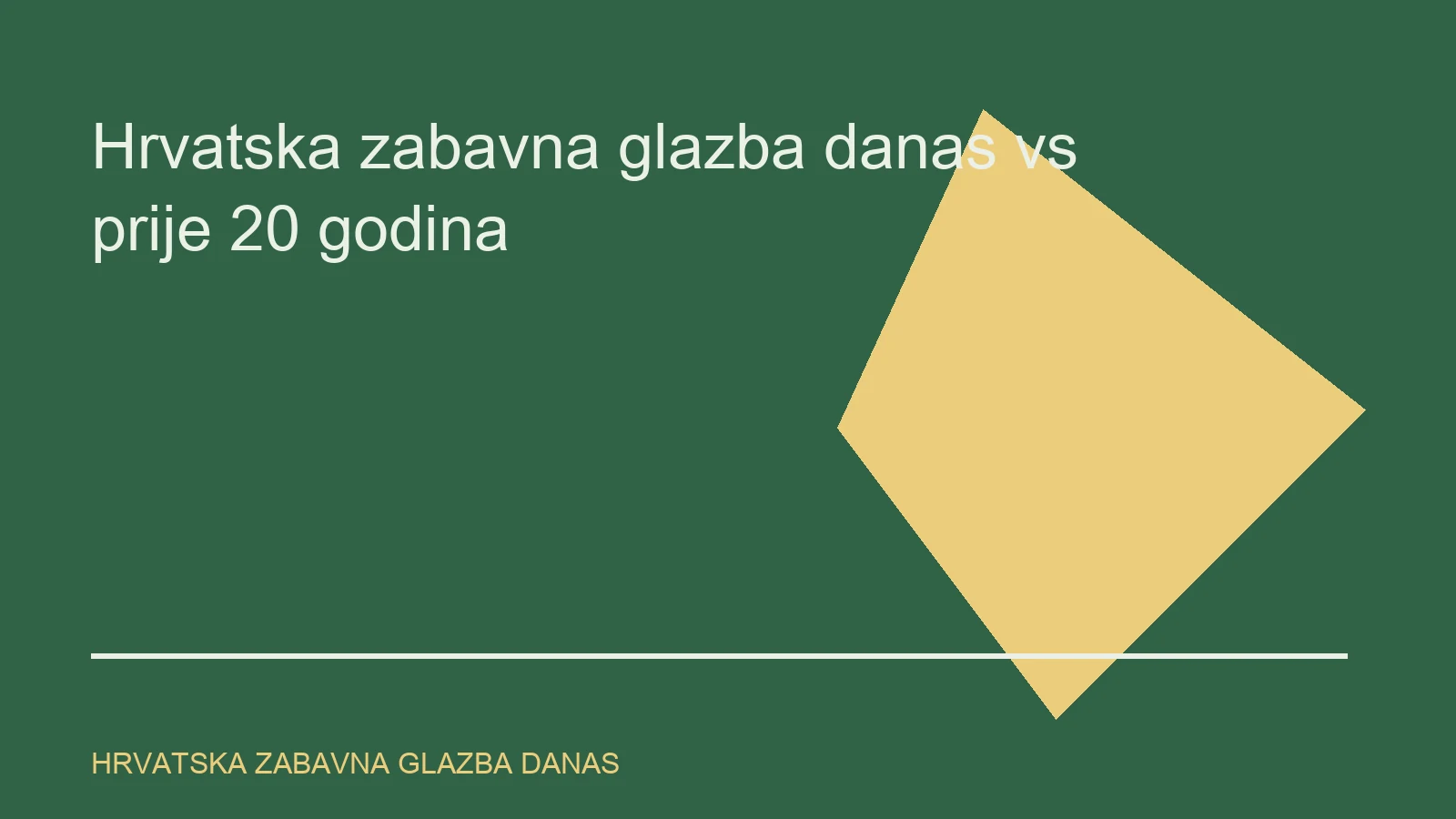 Urednička ilustracija za temu hrvatska zabavna glazba danas